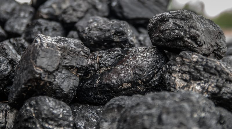 Close up photo of coal