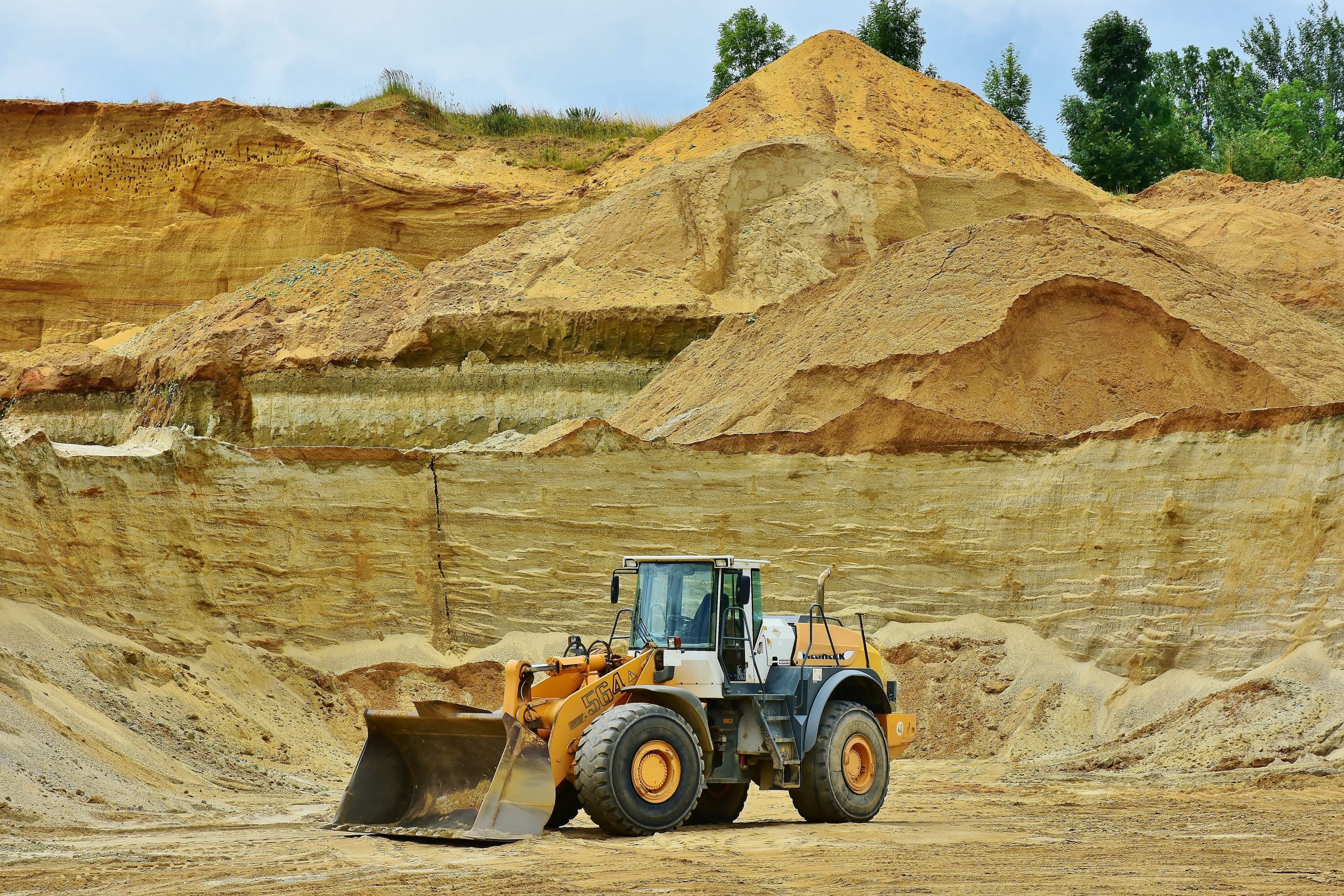 Photo of truck in a mining field