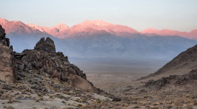 Image of the Inyo mountains in America to support Inyo Rock Daisy article