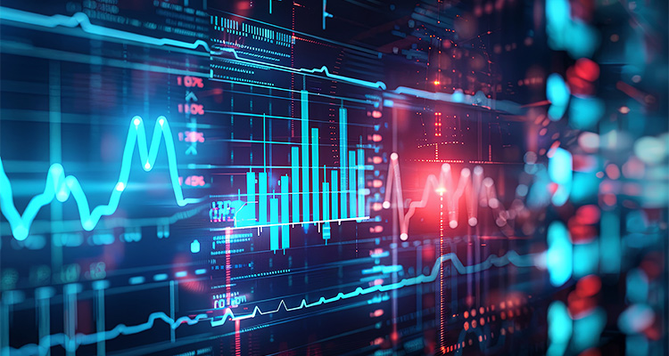 Graphs and charts illustrate key health indicators and trends for analysis in a medical research setting. Data visualization aids decision making and research.