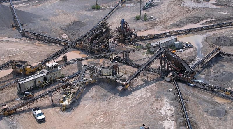 Industrial facility processing critical minerals for US clean energy supply chains
