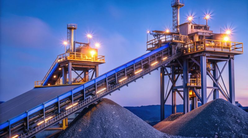 Automated mining site with autonomous trucks and advanced manufacturing systems in operation
