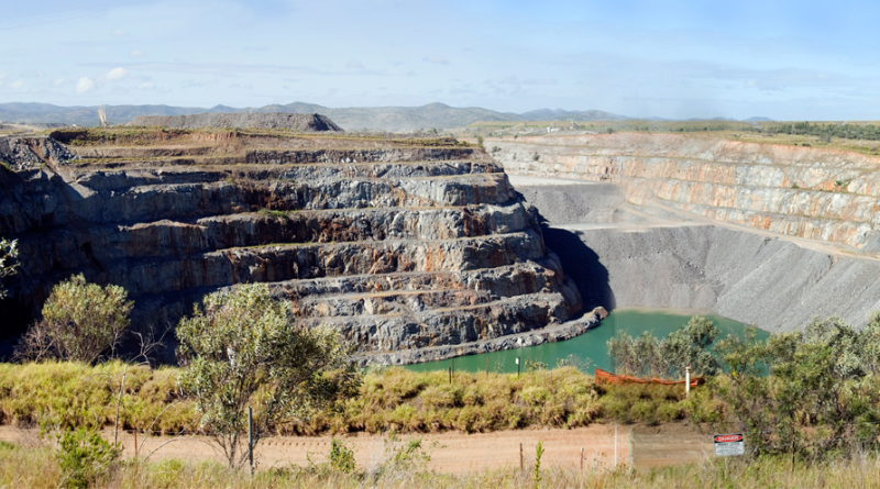 An open cut gold mine near the Queensland town of Ravenswood.