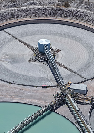  a large industrial thickener tank