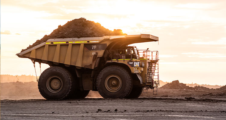 a Caterpillar 797F mining truck
